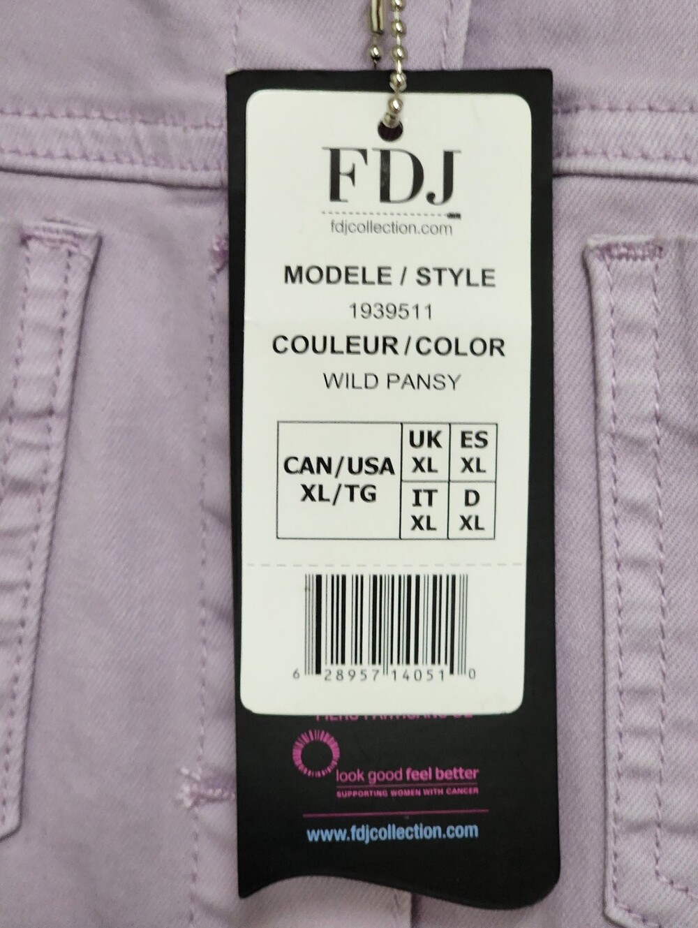 FDJ Lavender Denim Jacket with Frayed Hem - Picture 6 of 7